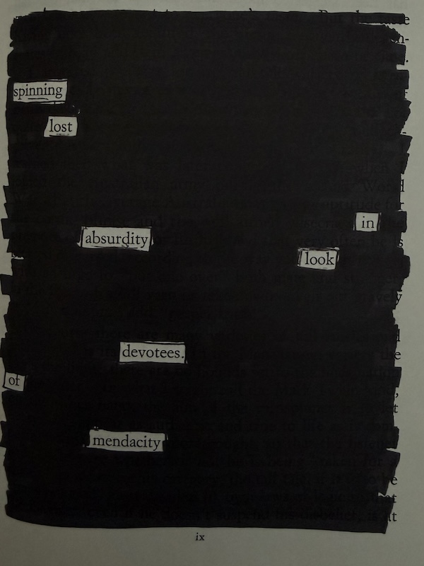 Blackout Poetry #1: Scourge of our Age?